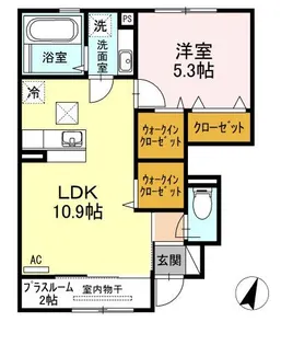 アリエッタ オール電化【1階】の間取り