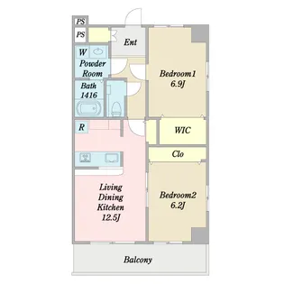 Peles緑が丘【3階】の間取り