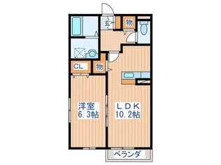 グランヴェルジェ【1階】の間取り