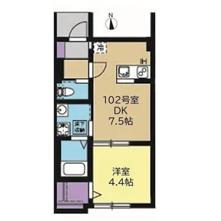ファーストブライツテラス【1階】の間取り