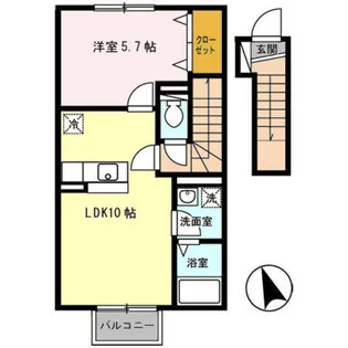 ブライトン【2階】の間取り