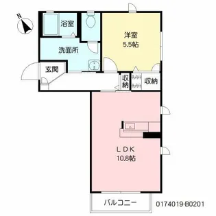 エスペランサ宇宿 B棟【2階】の間取り