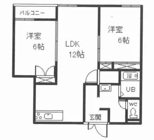 ハイツセシリアB【1階】の間取り