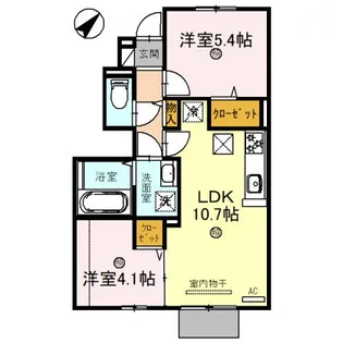 リコルド住吉【1階】の間取り