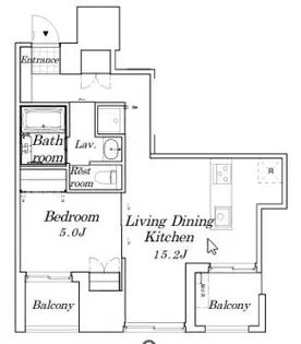 スリーアイランドテラス【6階】の間取り