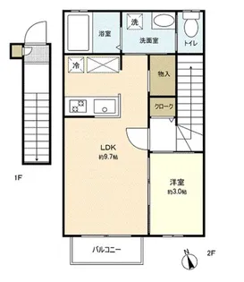 デザインメゾン石名坂【2階】の間取り