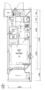 ガリシア早稲田【8階】の間取り
