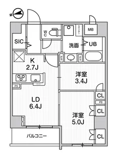 Alivis中野【2階】の間取り