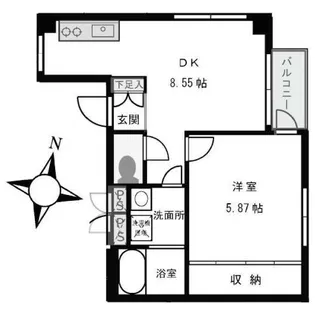 船橋YKマンション【2階】の間取り