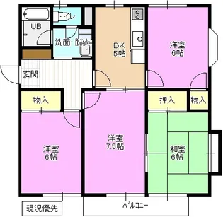 グリーンビレッジ川中島S【1階】の間取り