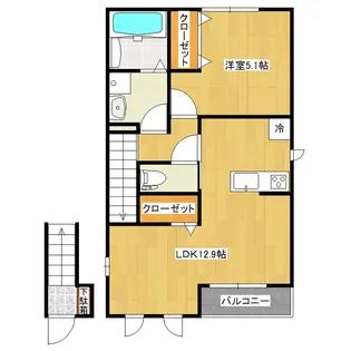 サンライズ東 A・B【2階】の間取り