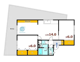 セジュールシャリオB棟【1階】の間取り