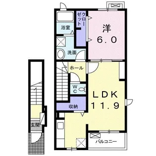 キャッスルライフV【2階】の間取り