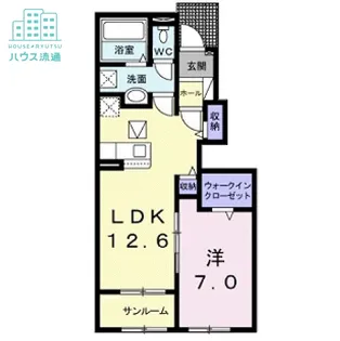 ロードサイド高来【1階】の間取り