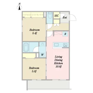ラウレア・日暮里【5階】の間取り
