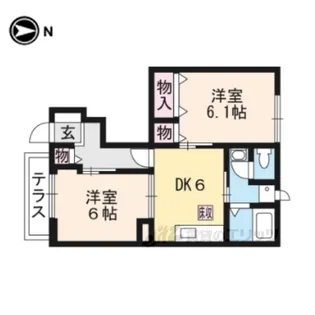 ピエ・デル・モンテ【1階】の間取り