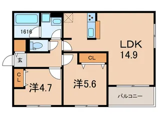 ヤンシフォーグマル【1階】の間取り