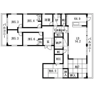 ハイエストキャッスルマンション【5階】の間取り