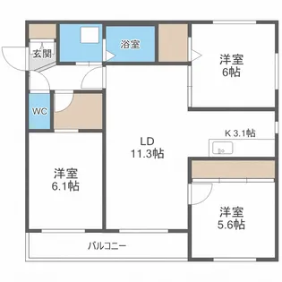 HOUSE OF MARQUIS X(ハウスオブマーキス10)【3階】の間取り