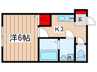 アパ-ト天神前【1階】の間取り