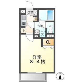 アンビシャス元八事【1階】の間取り