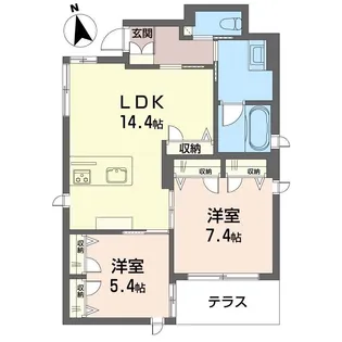 マーサルクス【1階】の間取り