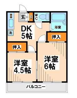 コーポ宗田【1階】の間取り