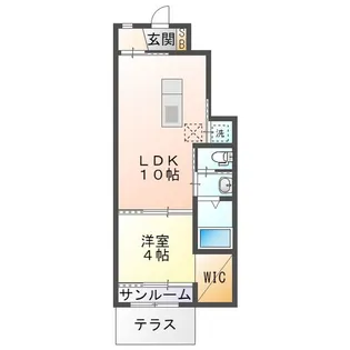ユニヴァリィF【1階】の間取り