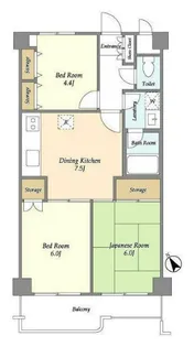 リベラルワタド【2階】の間取り