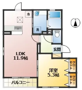 ユイマール【1階】の間取り