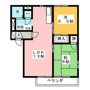 プレミール若草 B棟【2階】の間取り