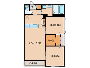 メゾンルボア大里【1階】の間取り