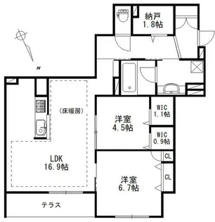 エルズプラス高円寺南【1階】の間取り