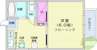 越路第一コーポナバタ【1階】の間取り