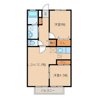 clochette【2階】の間取り