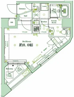 ディアレイシャス東京ベイ潮見【5階】の間取り