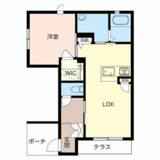 コンフォートプラス福来【1階】の間取り