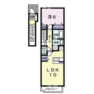 フローラ北館B【2階】の間取り