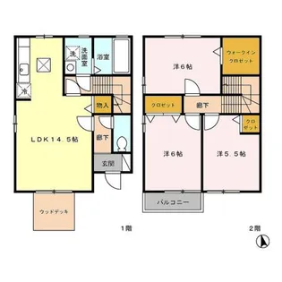リビングタウン寒沢 Bの間取り