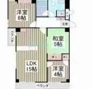 パシオ東船橋【5階】の間取り