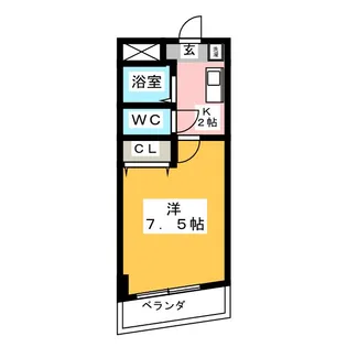 ドルフ亀島II【5階】の間取り