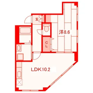 新八ビル1号館【4階】の間取り