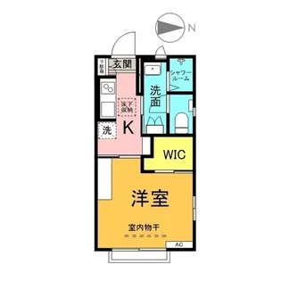 ディアス ルナリア新川崎【1階】の間取り