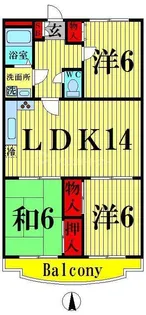 グランデール【5階】の間取り
