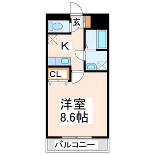 パークサイド島崎【1階】の間取り