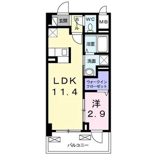 トレスオハス 稲葉荘【4階】の間取り