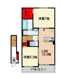 ウィステリアヒルズ I【2階】の間取り