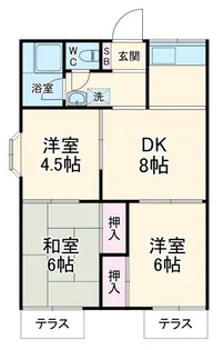サンハイツ片瀬【1階】の間取り