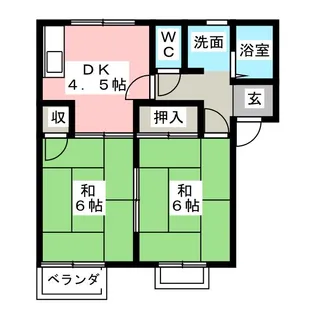 フレグランス ウシ【2階】の間取り