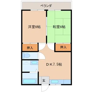 メゾンヒラカワ【1階】の間取り